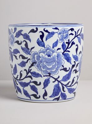 Macetero Cerámica Azul M