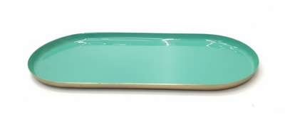 Plato Metálico Aqua 25x12 cm