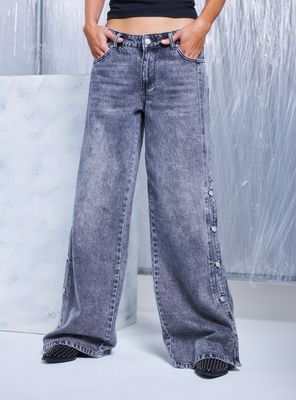 Jeans Abotonado Costado