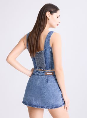 Imagen 2 del producto Falda Skort Denim Cortes