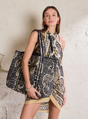 Bolso de Playa Quilted + Pareo Full Estampado