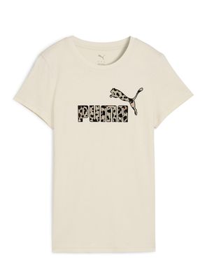 Polera Ess Graphic Animal Tee Beige