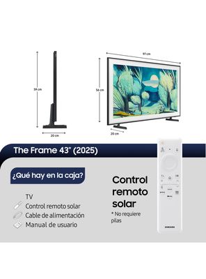 Imagen 2 del producto QLED Smart TV 43' The Frame 4K Art Mode Vision AI F-QN43LS03VGS + Marco 2025
