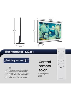 Imagen 2 del producto QLED Smart TV 55' The Frame 4K Art Mode Vision AI F-QN55LS03VGS + Marco 2025