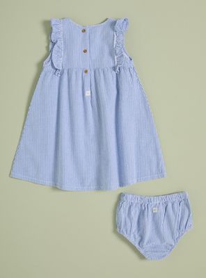 Imagen 2 del producto Vestido Rayas con Bordado y Calzón