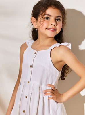 Imagen 2 del producto Vestido Clásico con Botones de Lino