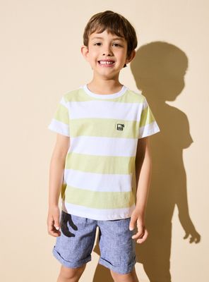 Polera Rayas Detalle Mini Bordado