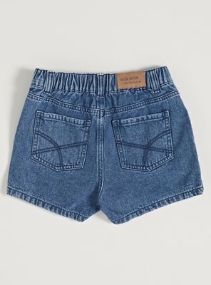 Imagen 2 del producto Short Tipo Skort Denim con Pasador Lateral