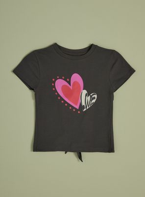 Polera Estampada y Espalda Abierta con Nudo