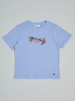 Polera Desgastada con Estampado Frontal