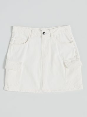 Falda Denim Cargo