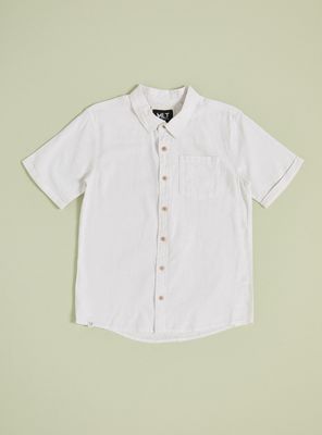 Camisa Color Sólido y Bolsillo