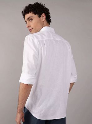 Imagen 2 del producto Camisa AE Manga Larga de Mezcla de Lino con Botones