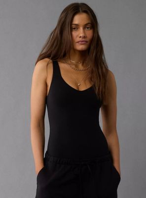 Body Ae de Algodón Cuello V Color Básico