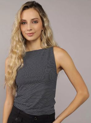 Polera sin Mangas Elasticada
