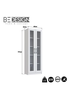 Imagen 2 del producto Vitrina 2 Puertas Vidrio B106 Blanco 