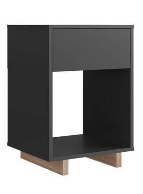 Velador 1 Cajón Moveli Gris