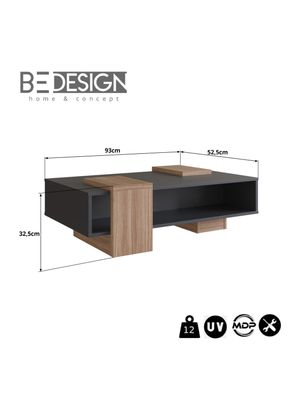 Imagen 2 del producto Mesa de Centro Moveli B93 Negro-Castaño