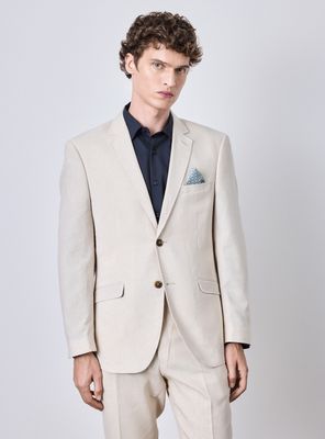 Vestón Recto con Lino Slim Fit