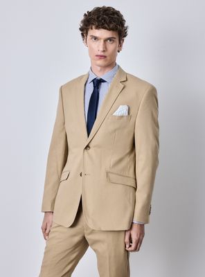 Traje Recto Slim Fit con Lino