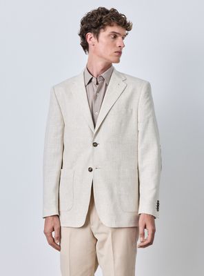 Vestón Recto Slim Fit con Lino