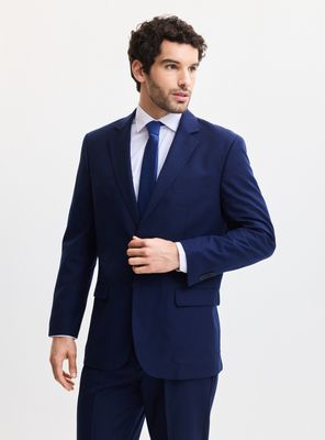 Traje Recto Lana Poliéster Liso Regular Fit