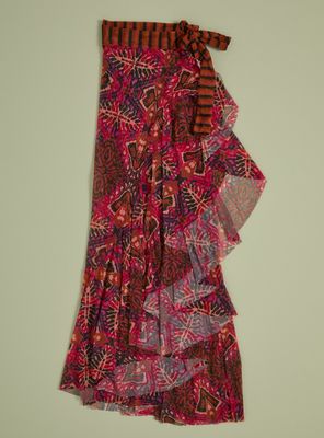 Imagen 2 del producto Falda Mesh Tipo Pareo Estampado y Ajustable