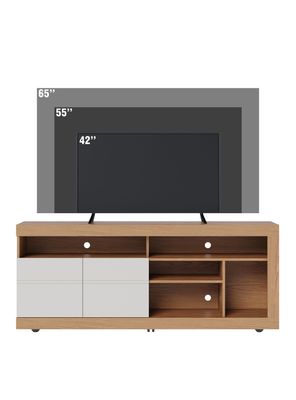 Rack Inaja TV 65"" 2 Puertas Blanco