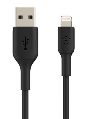 Imagen 1 del producto Cable USB-A a Lightning 1m PVC Negro
