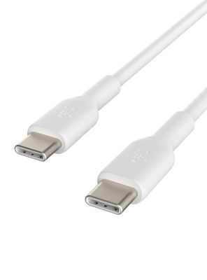 Imagen 2 del producto Cable x2 USB-C a USB-C 1m PVC Blanco
