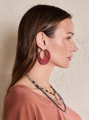 Aros Argollas Tejidas Bitono