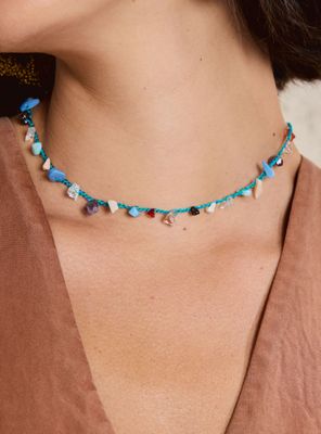 Imagen 2 del producto Collar Tejido Tipo Crochet con Piedras