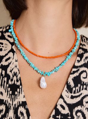 Imagen 2 del producto Collar Doble con Colgante de Perla