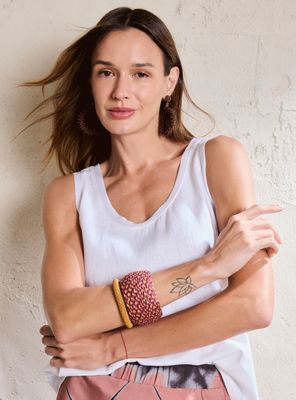 Imagen 2 del producto Set de 2 Pulseras Tejida y Mostacillas Bitono