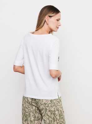 Imagen 2 del producto Polera Manga Codo con Estampado y Tachitas