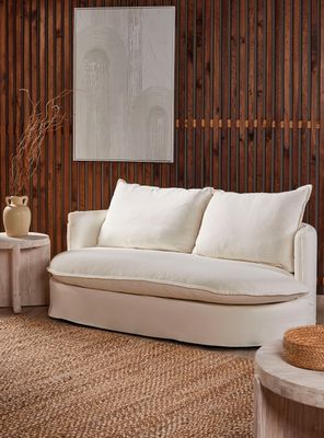 Sofá Curvo Lino 3 Cuerpos