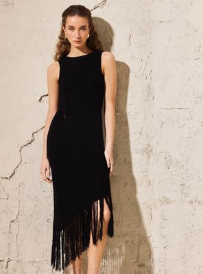 Imagen 2 del producto Vestido Asimétrico con Flecos Colección María Pombo