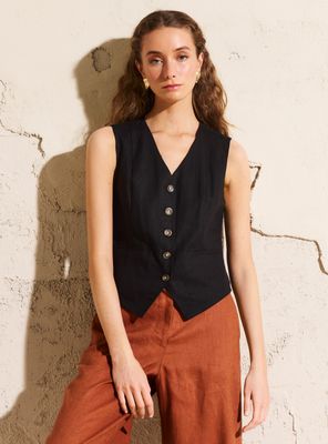 Imagen 1 del producto Blazer Vest Crop Colección María Pombo