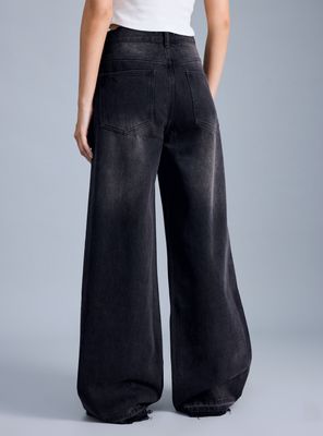 Imagen 2 del producto Jeans Bota Ancha y Pretina Desflecada