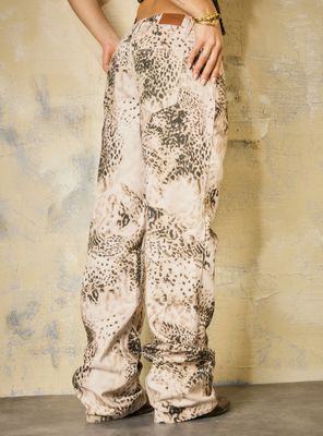 Imagen 2 del producto Jeans Low Rise Estampado Cheetah Colaboración Palo Portales