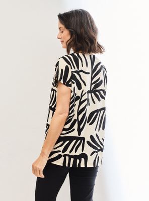 Imagen 2 del producto Polera Texturada y Estampada Escote V