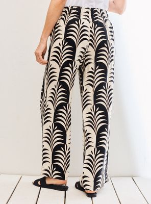 Imagen 2 del producto Pantalón Fluido Wide Leg con Bolsillos Laterales