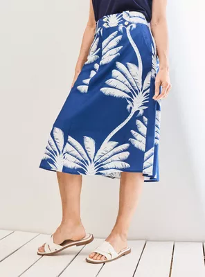 Imagen 1 del producto Falda Evasé Estampada con Bolsillos