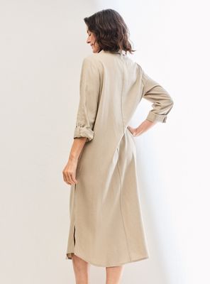 Imagen 2 del producto Vestido de Lino Largo Modelo Camisero