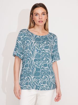 Polera Full Estampada con Manga de Vuelo