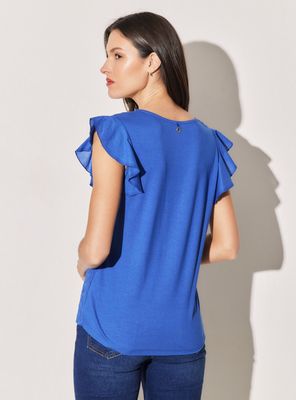 Imagen 2 del producto Polera con Tela Rígida Bordada en Delantero