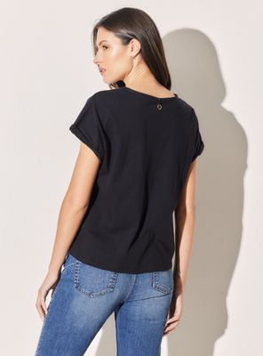 Imagen 2 del producto Polera con Cinta en Escote y Centro Delantero