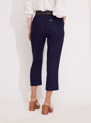 Imagen 2 del producto Pantalón Capri con Lino y Cinturón