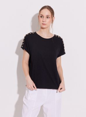 Polera Aplicaciones Doradas