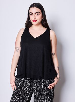 Imagen 1 del producto Blusa Elasticada Holgada Texturada y en Capas